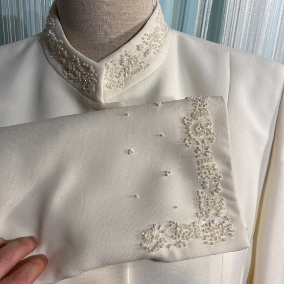 Bellessa Vintage Beaded Blazer Suit Jacket NWOT Size 6 - Picture 16 of 17